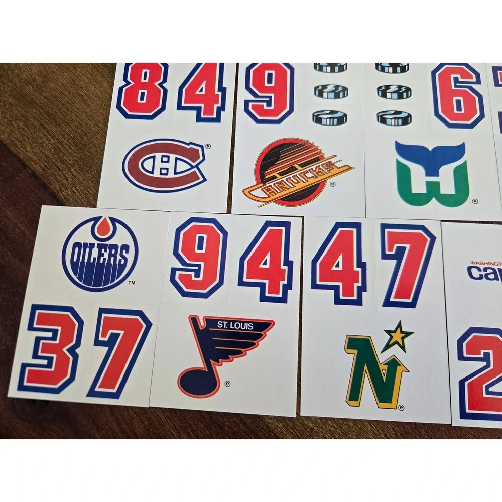 Vintage Topps 1989 NHL Team Logo Sticker Set Whalers Nordiques North Stars Decal